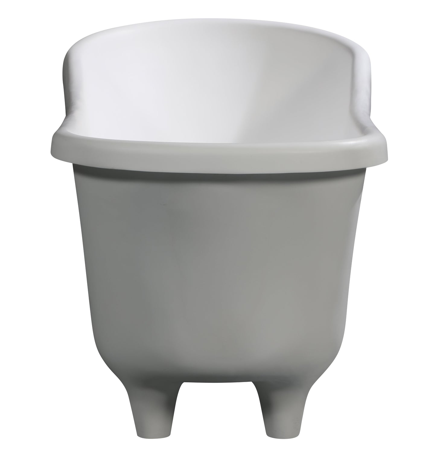 ALFI brand  AB9960 67" White Matte Clawfoot Solid Surface Resin Bathtub