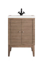 Linden 24" Single Vanity with White Glossy Composite Stone Top