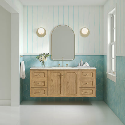 Laurent 60" Single Vanity, Light Natural Oak