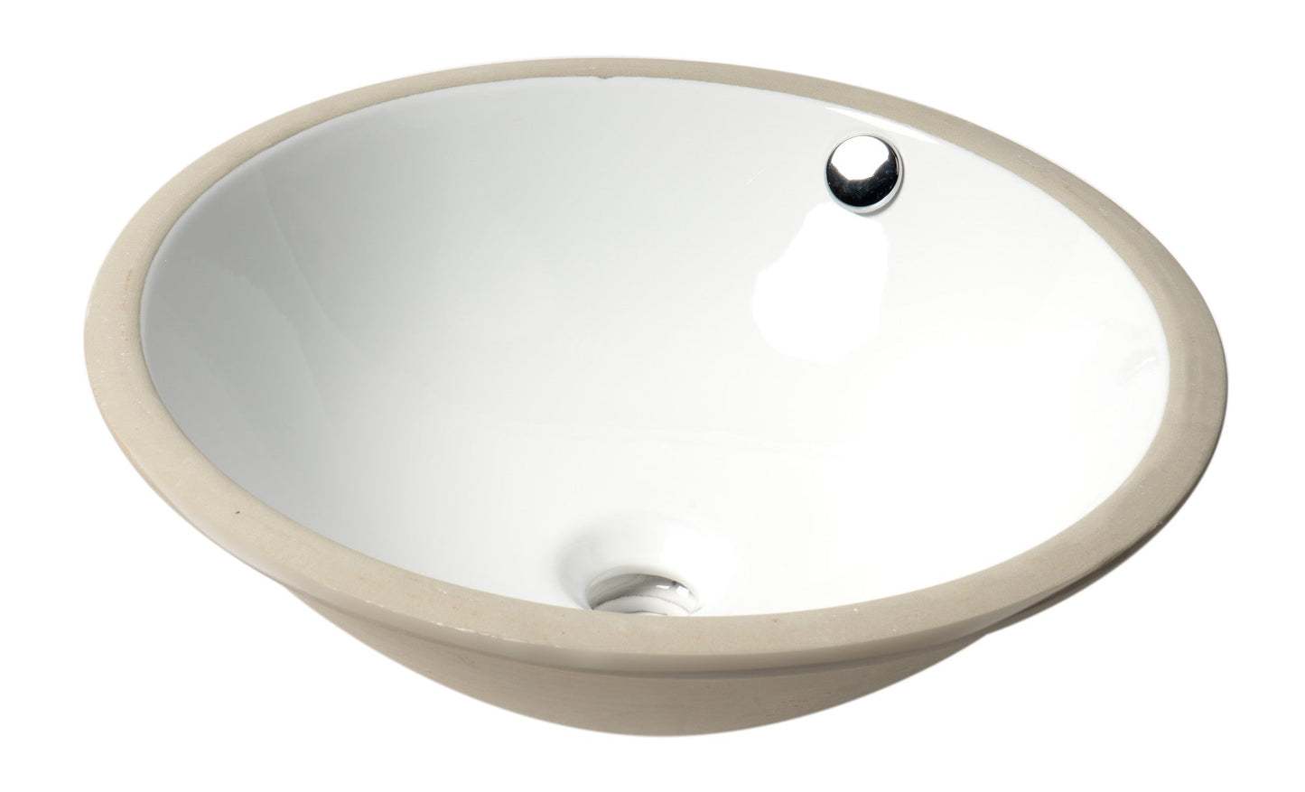 ALFI brand  ABC601 White 17" Round Undermount Ceramic Sink
