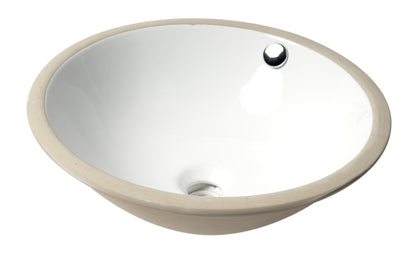 ALFI brand  ABC601 White 17" Round Undermount Ceramic Sink