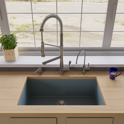ALFI brand AB3322UM 33" Single Bowl Undermount Granite Composite Kitchen Sink