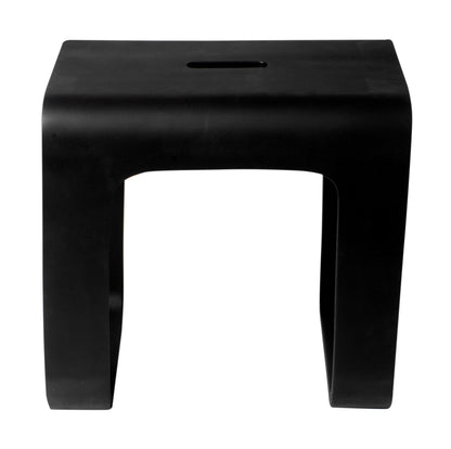 ALFI brand  ABST99BM Black Matte Solid Surface Resin Bathroom / Shower Stool