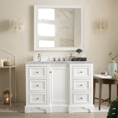 De Soto 48" Single Vanity Cabinet, Bright White