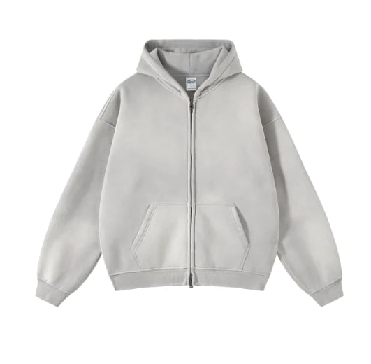 Kuegou Men's Military Green Hooded Jacket