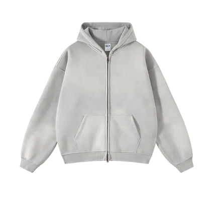 Kuegou Men's Military Green Hooded Jacket