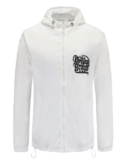 Hooded Jacket with Harajuku Leaf Print for Couples