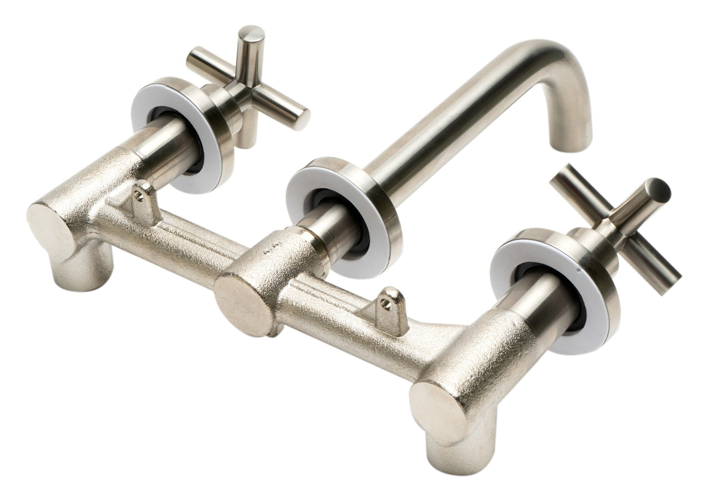 ALFI brand AB1035 8" Widespread Wall-Mounted Cross Handle Faucet