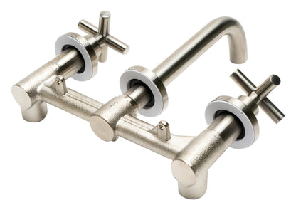 ALFI brand AB1035 8" Widespread Wall-Mounted Cross Handle Faucet