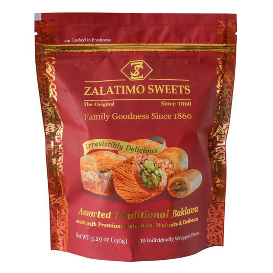 Zalatimo Sweets Assorted Traditional Baklava 5.29 Oz