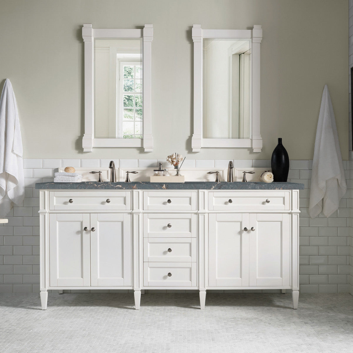 Brittany 72" Double Vanity in Bright White