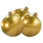Holiball Inflatable Ornament - 8" - Mini Vintage Gold Trio