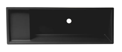 ALFI brand  AB39TRBM 39" Black Matte Above Mount Fireclay Bathroom Trough Sink