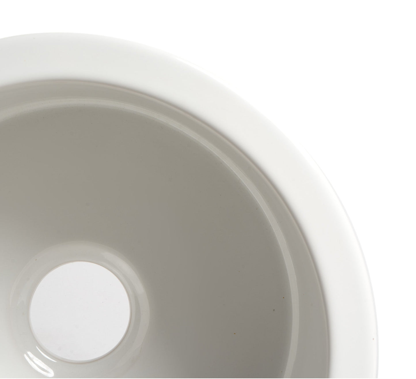 ALFI brand ABF1818R Round 18" x 18" Undermount / Drop In Fireclay Prep Sink
