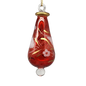 Floral Etched Teardrop - Red