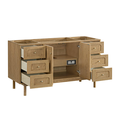 Laurent 60" Single Vanity, Light Natural Oak