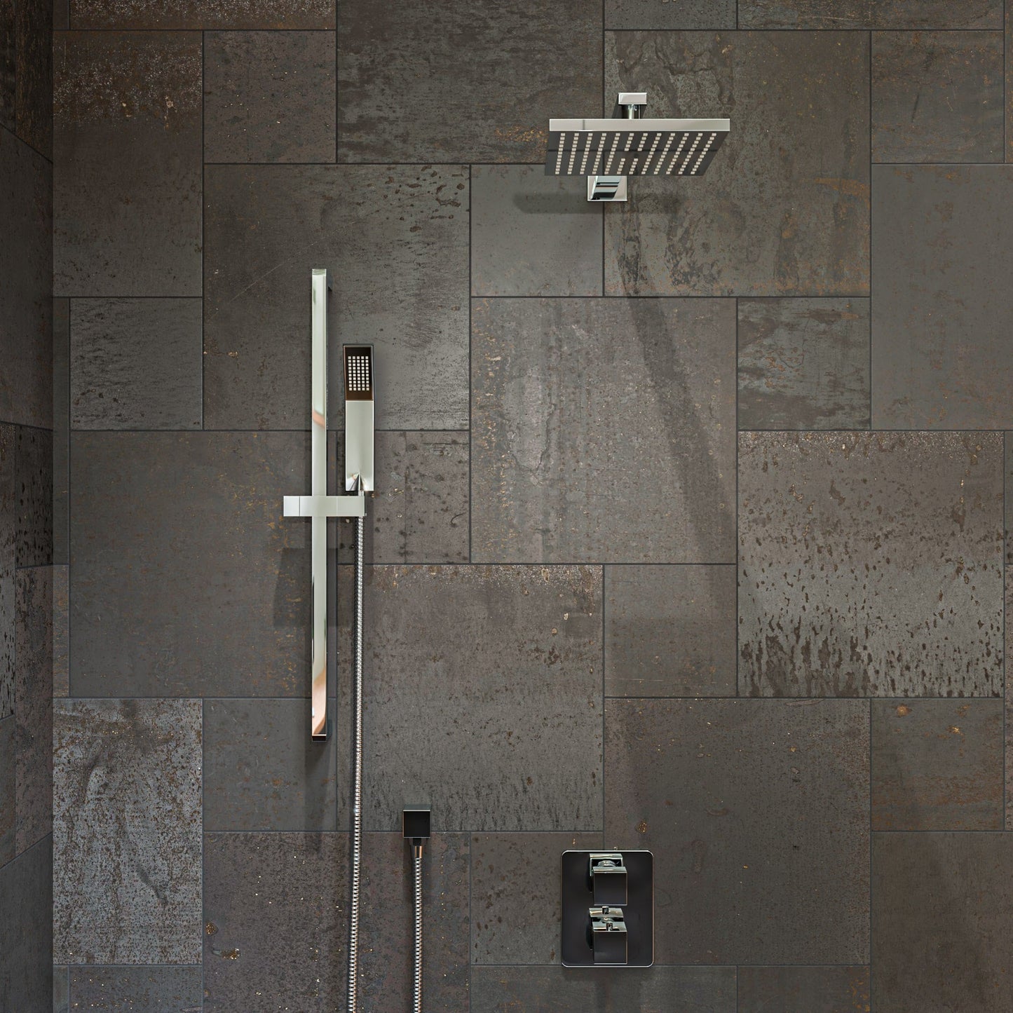 ALFI brand AB2830 2 Way Thermostatic Square Shower Set