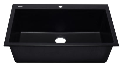 ALFI brand AB3322DI 33" Single Bowl Drop In Granite Composite Kitchen Sink