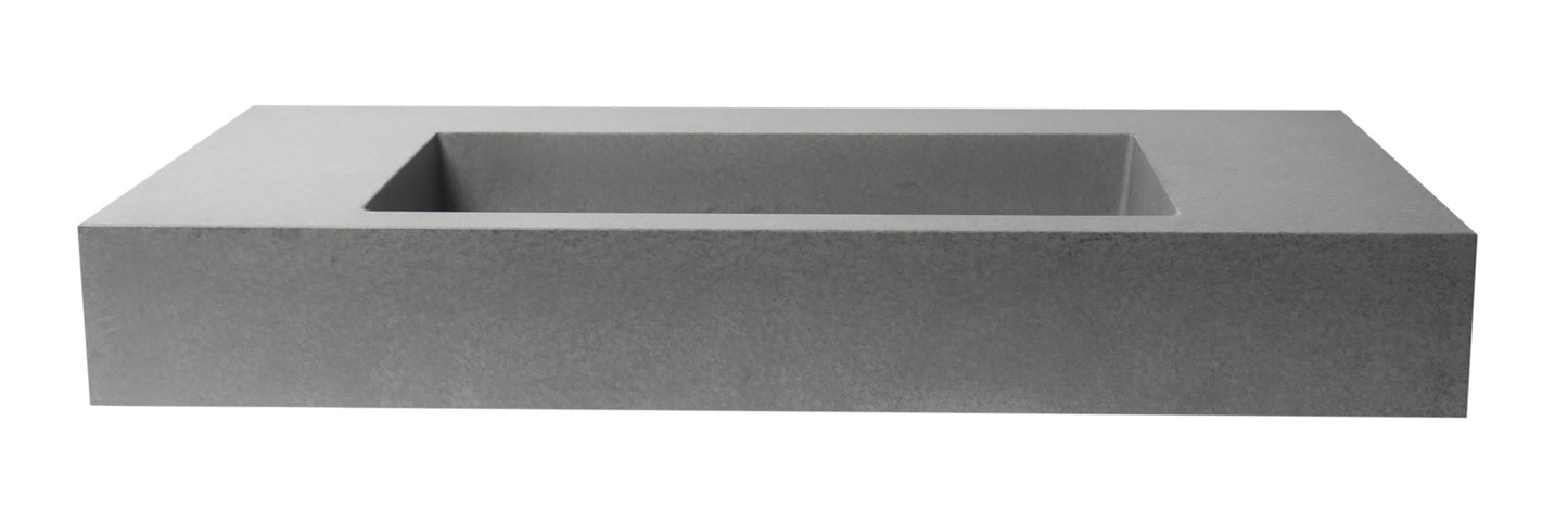 ALFI brand  ABCO40R 40" Solid Concrete Rectangular Countertop Sink