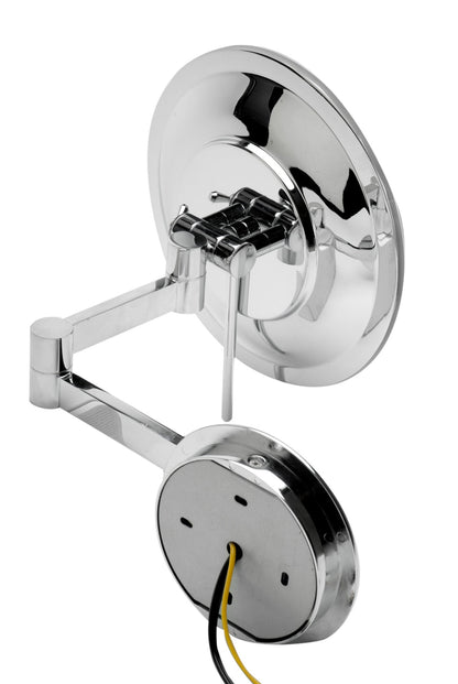 ALFI brand ABM9WLED Wall Mount Round 9" 5x Magnifying Cosmetic Mirror with Light