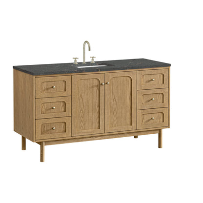 Laurent 60" Single Vanity, Light Natural Oak
