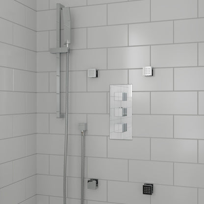 ALFI brand AB3820 2" Square Adjustable Shower Body Spray