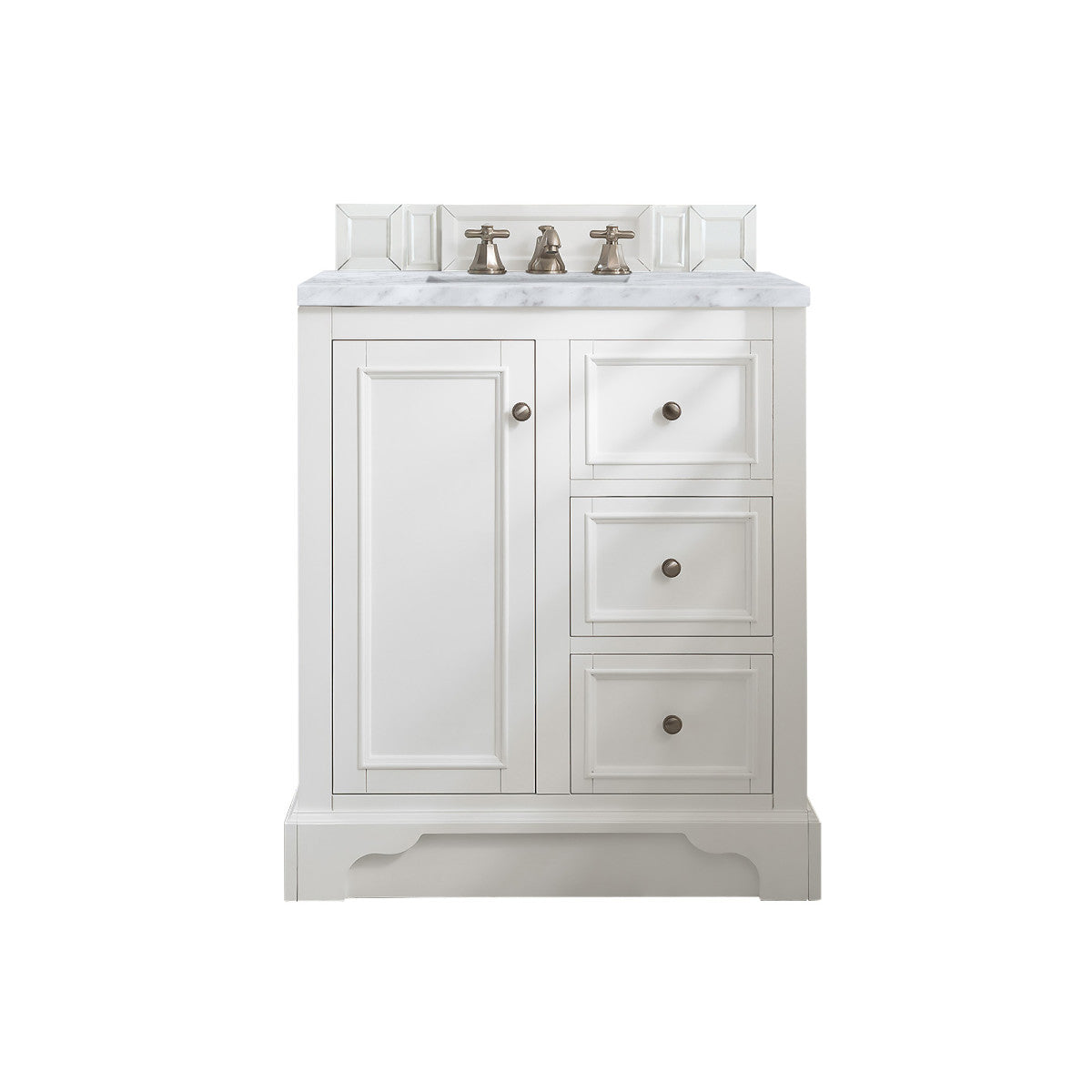 De Soto 30" Single Vanity Cabinet, Bright White