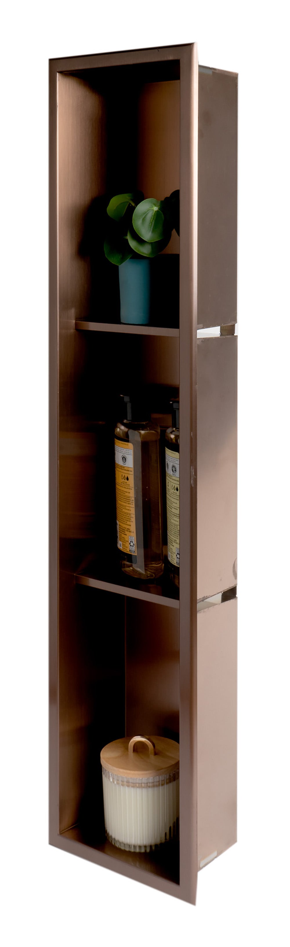 ALFI brand ABNP0836 8" x 36" Vertical Triple Shelf Shower Niche