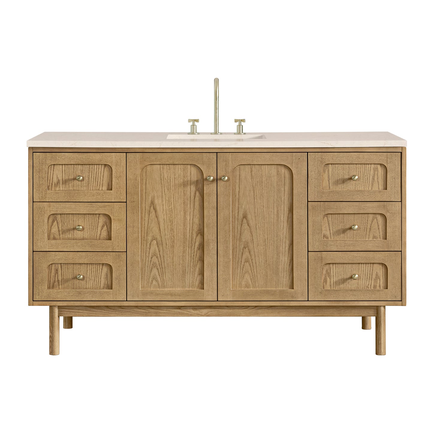 Laurent 60" Single Vanity, Light Natural Oak