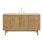 Laurent 60" Single Vanity, Light Natural Oak