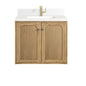 Laurent 30" Single Vanity Cabinet, Light Natural Oak
