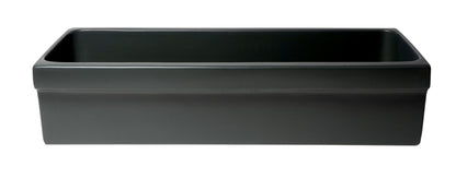 ALFI brand  AB36TRBM 36" Black Matte Above Mount Fireclay Bathroom Trough Sink