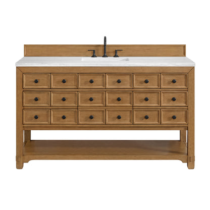 Malibu 60" Single Vanity Cabinet, Amber Birch