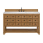 Malibu 60" Single Vanity Cabinet, Amber Birch