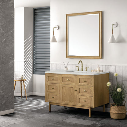 Laurent 48" Single Vanity Cabinet, Light Natural Oak