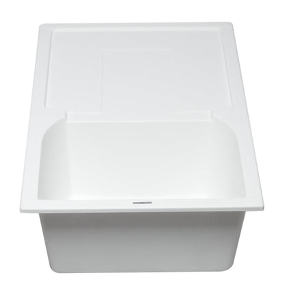 ALFI brand AB1620DI 34" Single Bowl Granite Composite Kitchen Sink with Drainboard