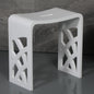 ALFI brand  ABST88 Designer White Matte Solid Surface Resin Bathroom / Shower Stool