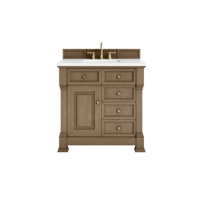 James Martin 547-V36 Brookfield 36” Single Vanity – Black Onyx / Honey Oak / Pearl Charcoal