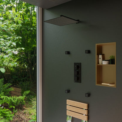 ALFI brand AB3820 2" Square Adjustable Shower Body Spray