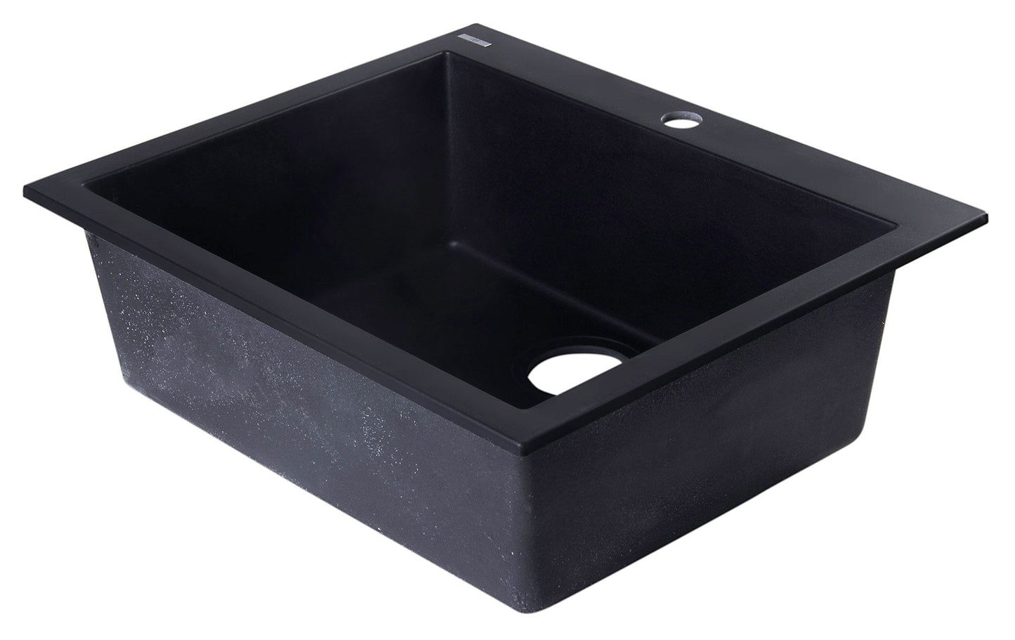 ALFI brand AB2420DI 24" Drop-In Single Bowl Granite Composite Kitchen Sink