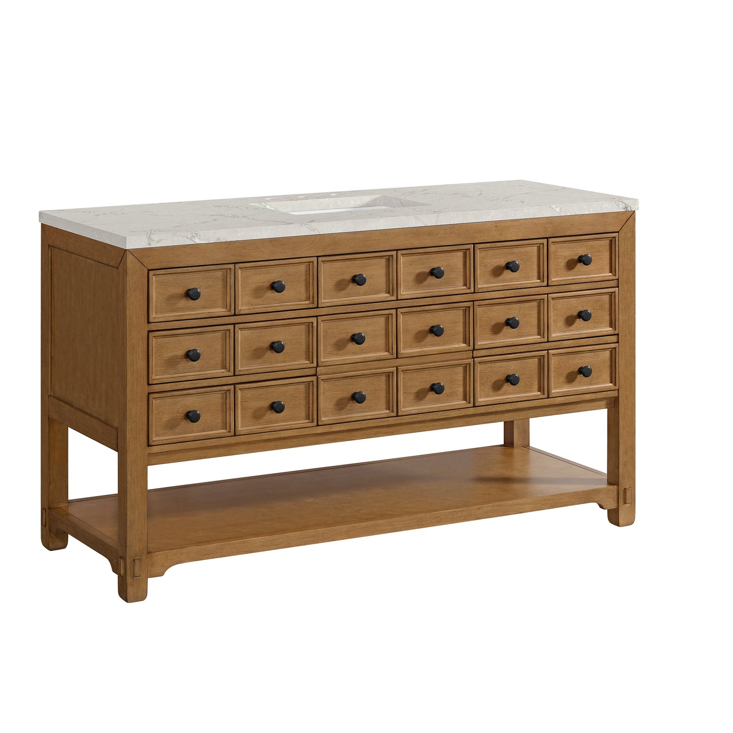 Malibu 60" Single Vanity Cabinet, Amber Birch