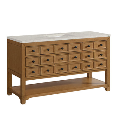 Malibu 60" Single Vanity Cabinet, Amber Birch