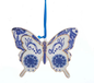 Indigo Blue Butterfly Ornament -