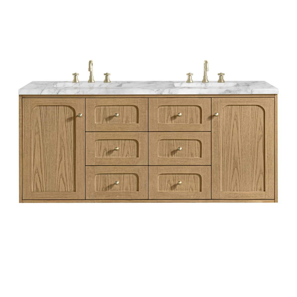 Laurent 60" Double Vanity, Light Natural Oak