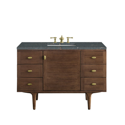 Amberly 48" Single Vanity Cabinet, Mid-Century Walnut