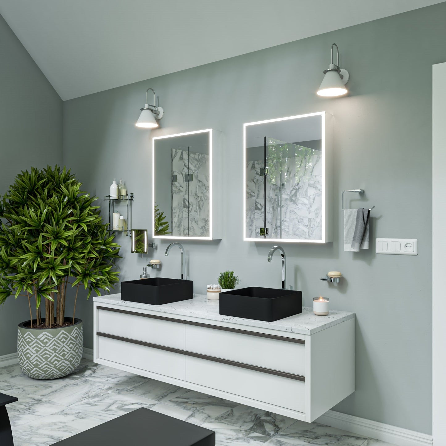 ALFI brand AB3470 Gooseneck Single Hole Bathroom Faucet