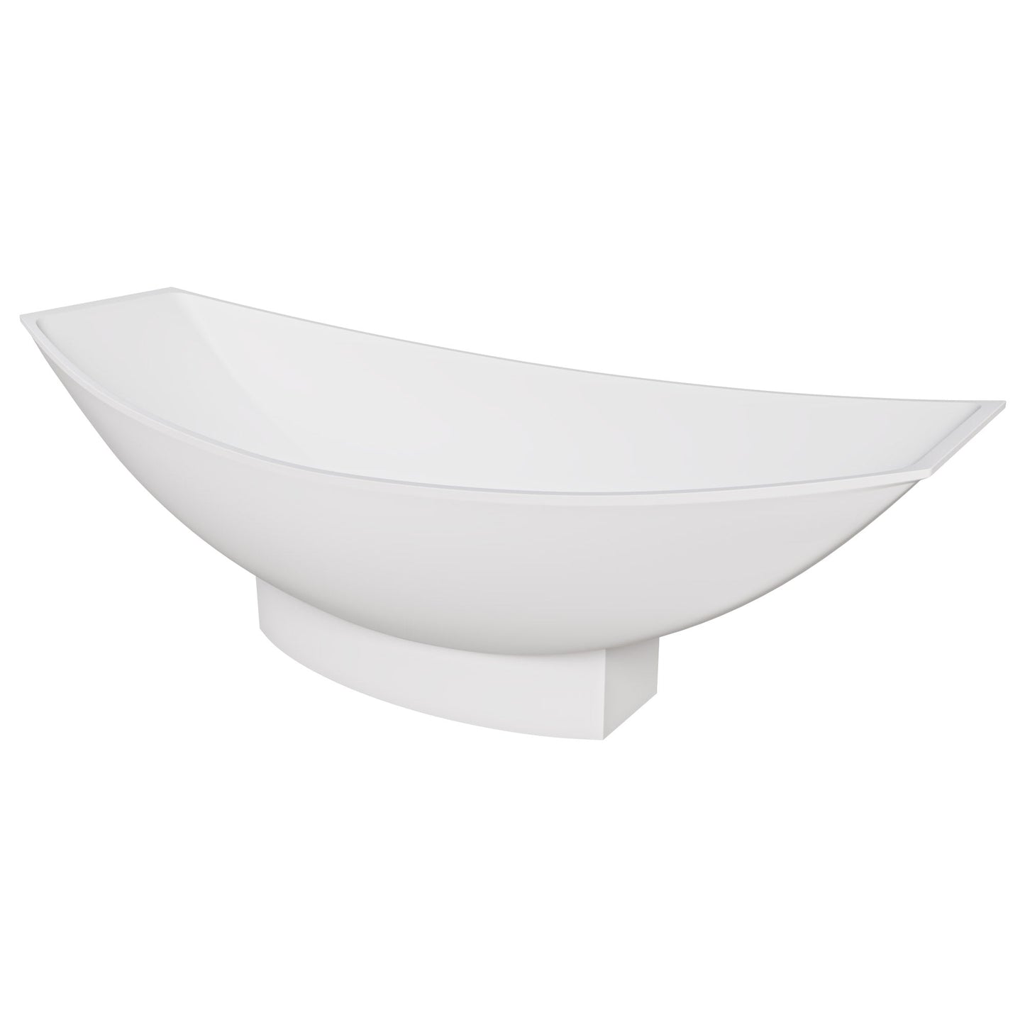 ALFI brand  AB9991 White Matte 71" Solid Surface Resin Free Standing Hammock Style Bathtub