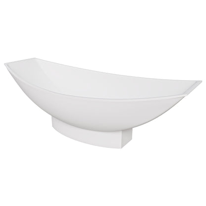 ALFI brand  AB9991 White Matte 71" Solid Surface Resin Free Standing Hammock Style Bathtub