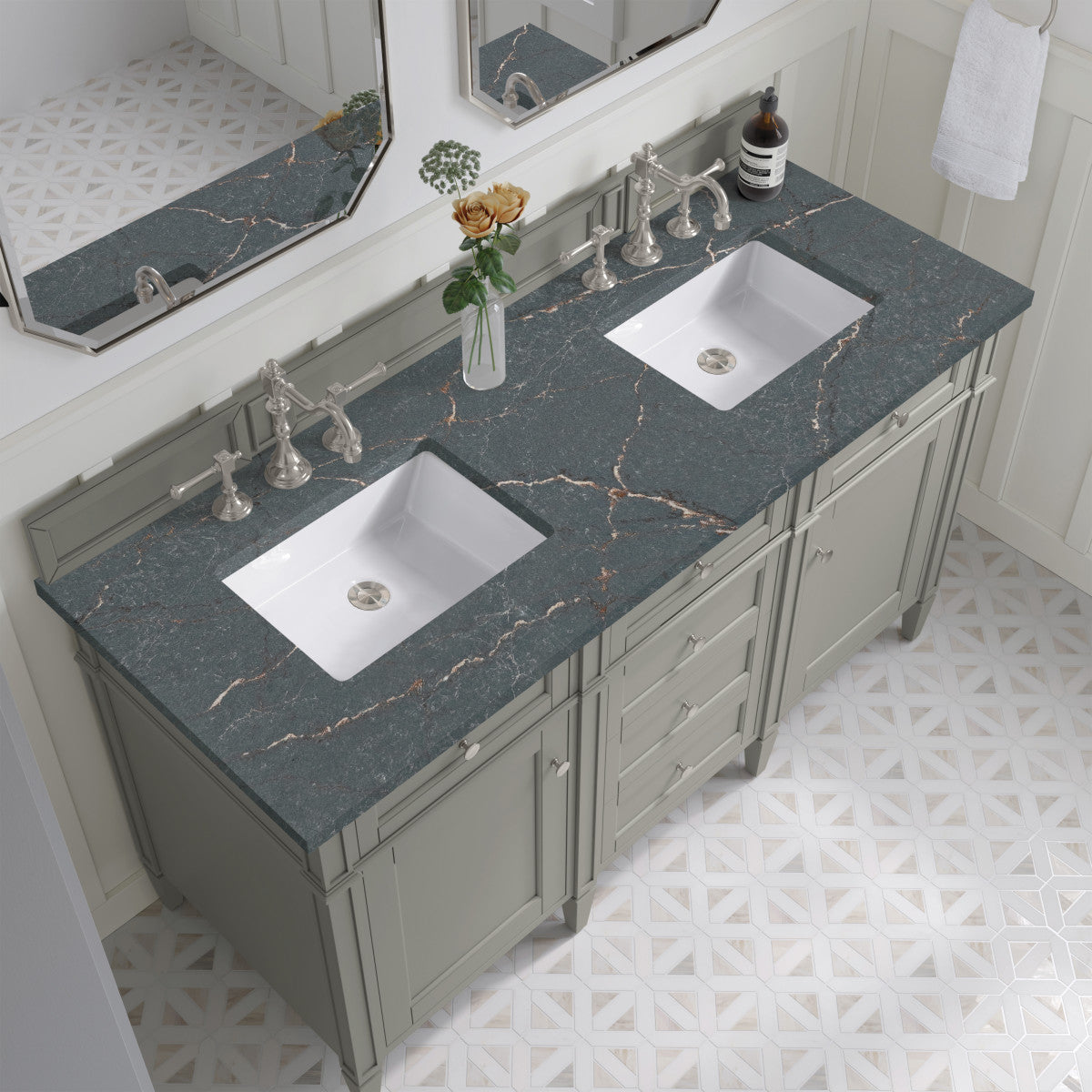 Brittany 60" Double Vanity Cabinet