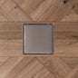 ALFI brand  ABSD55B-BSS 5" x 5" Modern Square Brushed Stainless Steel Shower Drain with Solid Cover